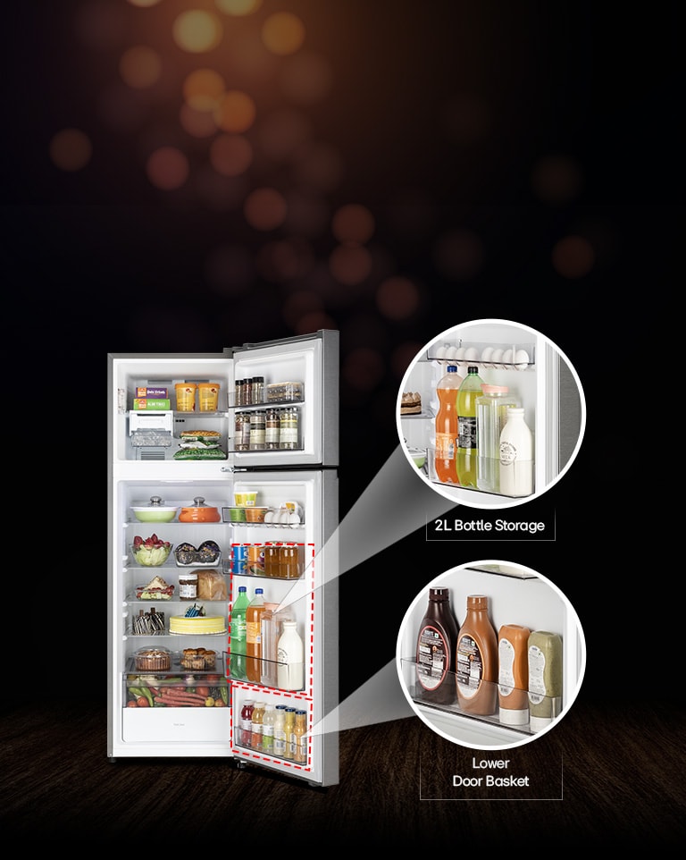 Lower Door Basket and 2L Bottle Storage