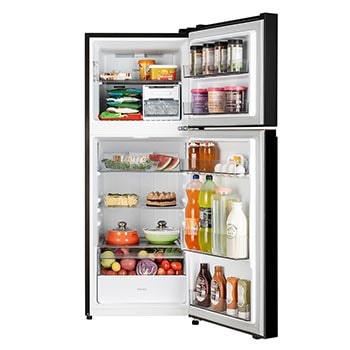 LG 225L Double Door Refrigerator, Convertible, Auto Smart Connect, Smart Inverter Compressor, Multi Air Flow, Onyx Black, 2 Star, GL-S252ZOBY