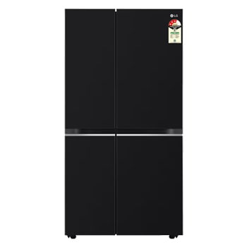 Front view of LG 650L,  Side-by-Side Refrigerator,Convertible Western Black, 3 Star GL-B257HWB3