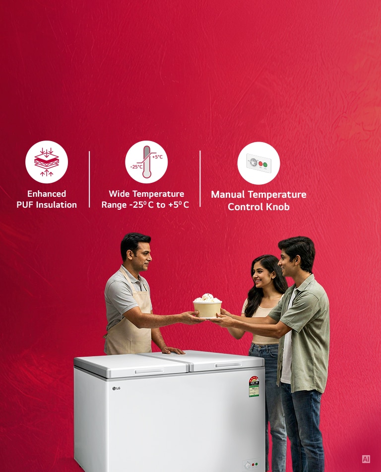 LG Chest Freezer One Touch Convertible & Ultra Freeze