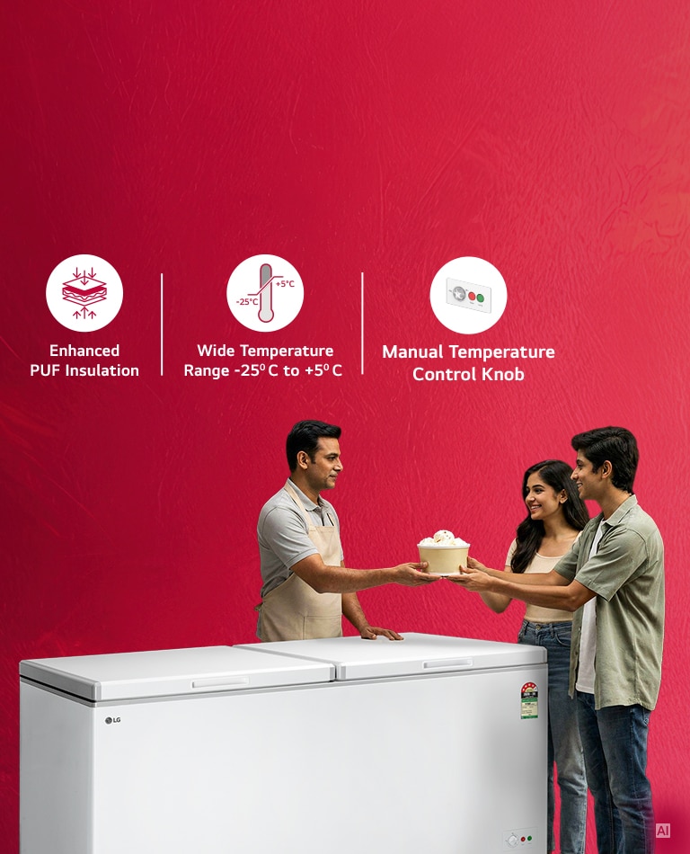 LG Chest Freezer One Touch Convertible & Ultra Freeze