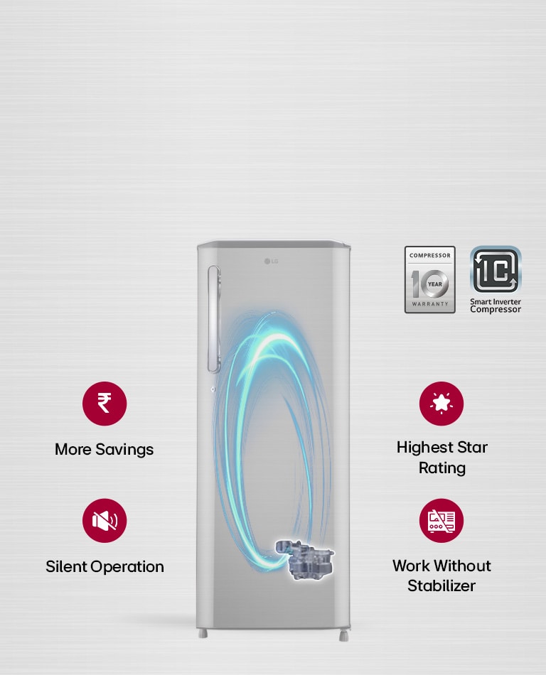 261L 3 Star Single Door Refrigerator - GLD2736YBPZ | LG India