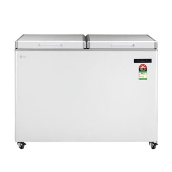 Front view of LG 315L Convertible Chest Freezer with 2 Door, Ultra Freeze, One Touch Convertible, Digital Control & Temperature Display, White, 5 Star - PRO Series CXH8R25A1PA