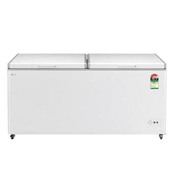 Front view of LG 530L Convertible Chest Freezer with 2 Door, Manual Temperature Control Knob, White, 4 Star - PLUS Series CXHEQ24A1SK