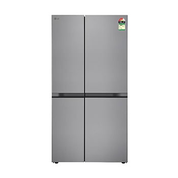 Front view of LG 650L Side-by-Side Refrigerator, Convertible, Multi-Air Flow, Smart Diagnosis™, Shiny Steel, 3 Star GL-B257JPZ3