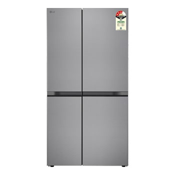 Front view of LG 650L Side-by-Side Refrigerator, Convertible, Multi-Air Flow, Smart Diagnosis™, Shiny Steel, 3 Star GL-B257JPZ3