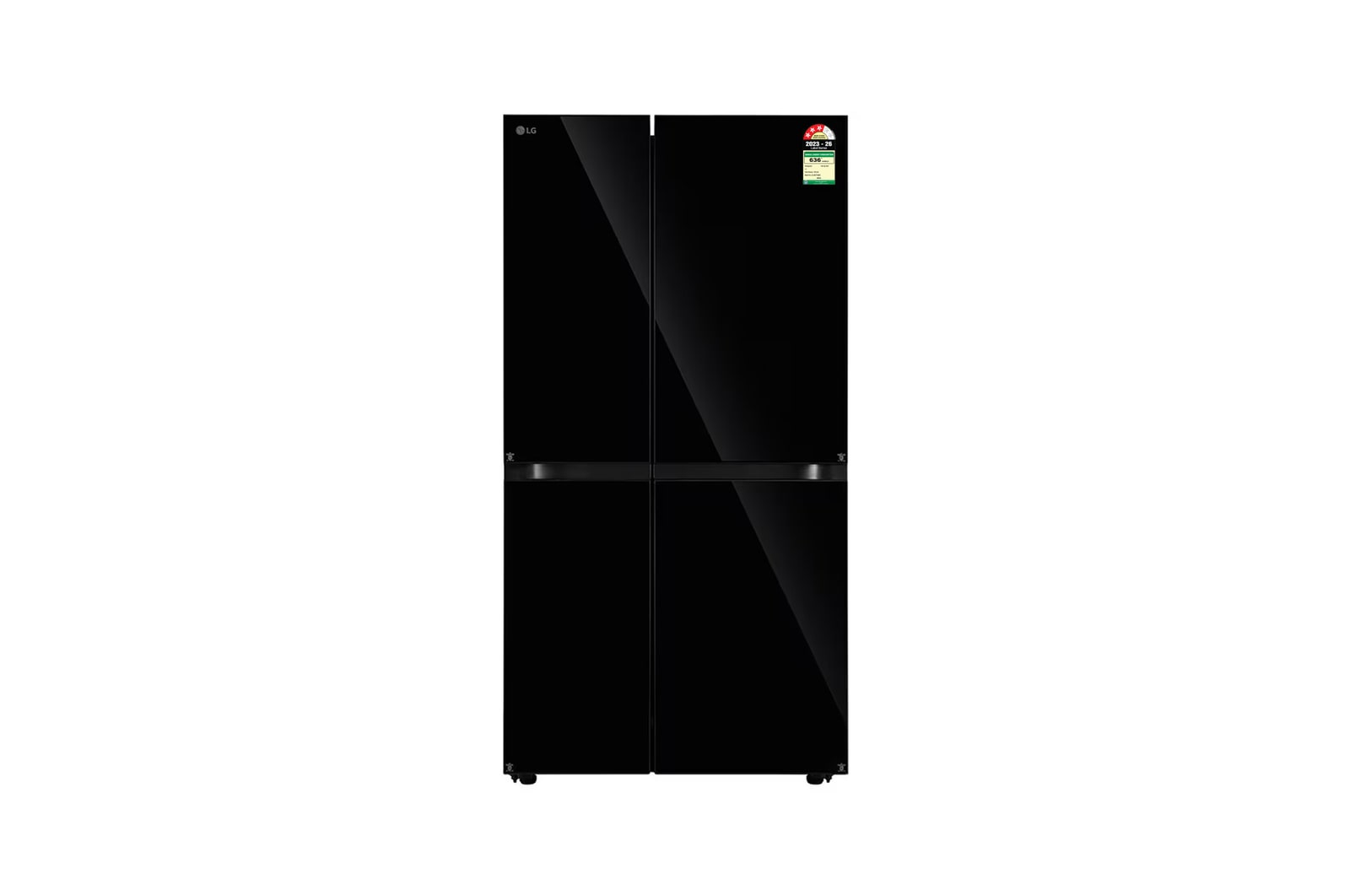 Front view of LG 790 L Side-by-Side Refrigerator, Smart Inverter Compressor, Smart Diagnosis™, Auto Smart Connect™, Black Mirror, 3 Star GL-B277HBM3