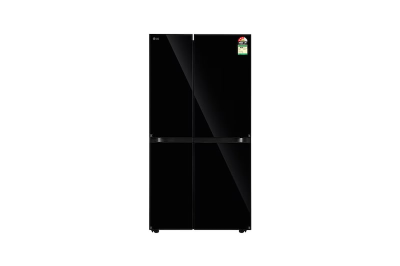 Front view of LG 790 L Side-by-Side Refrigerator, Smart Inverter Compressor, Smart Diagnosis™, Auto Smart Connect™, Black Mirror, 3 Star GL-B277HBM3