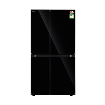 Front view of LG 790 L Side-by-Side Refrigerator, Smart Inverter Compressor, Smart Diagnosis™, Auto Smart Connect™, Black Mirror, 3 Star GL-B277HBM3