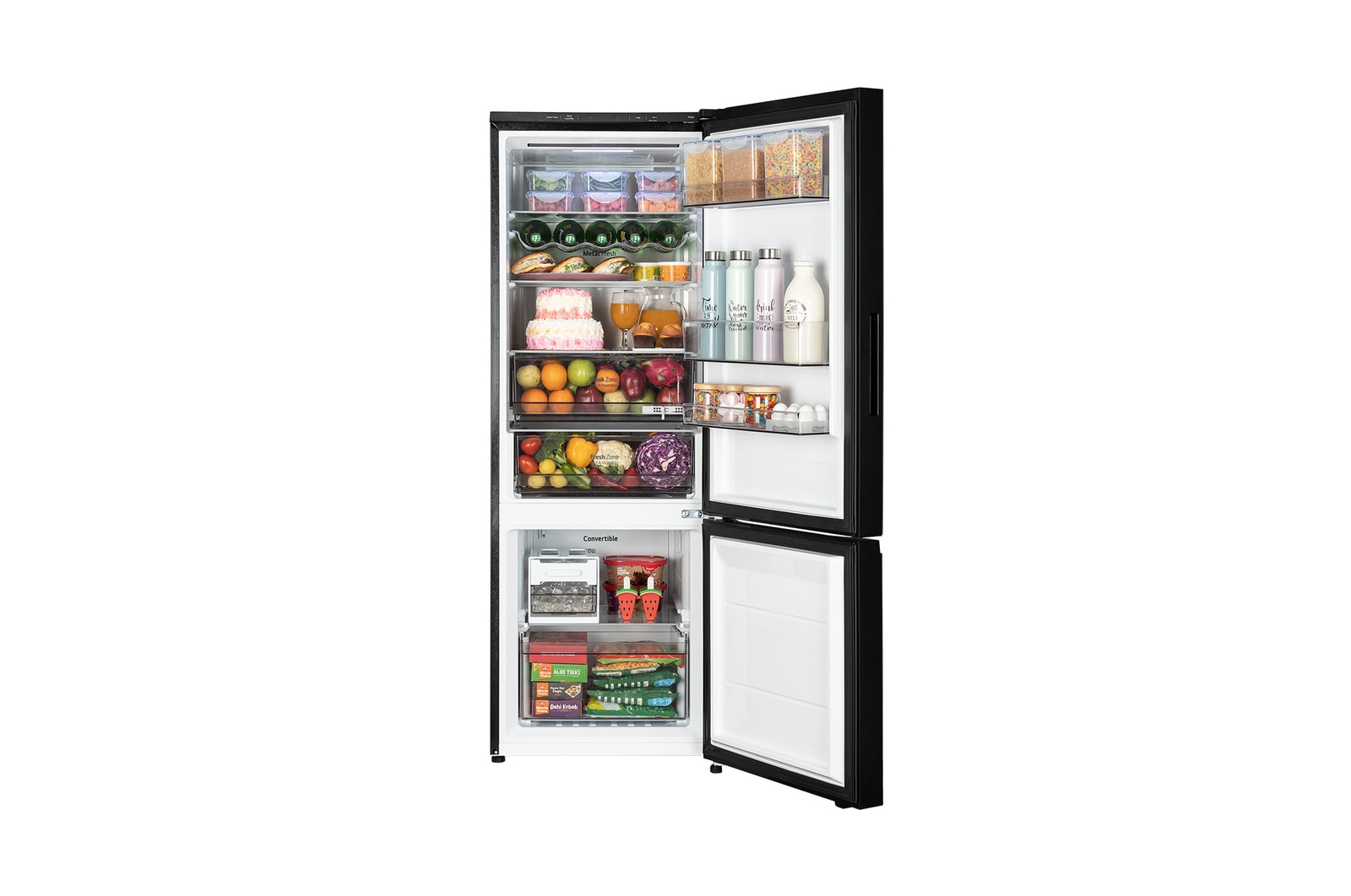 door open with food view
