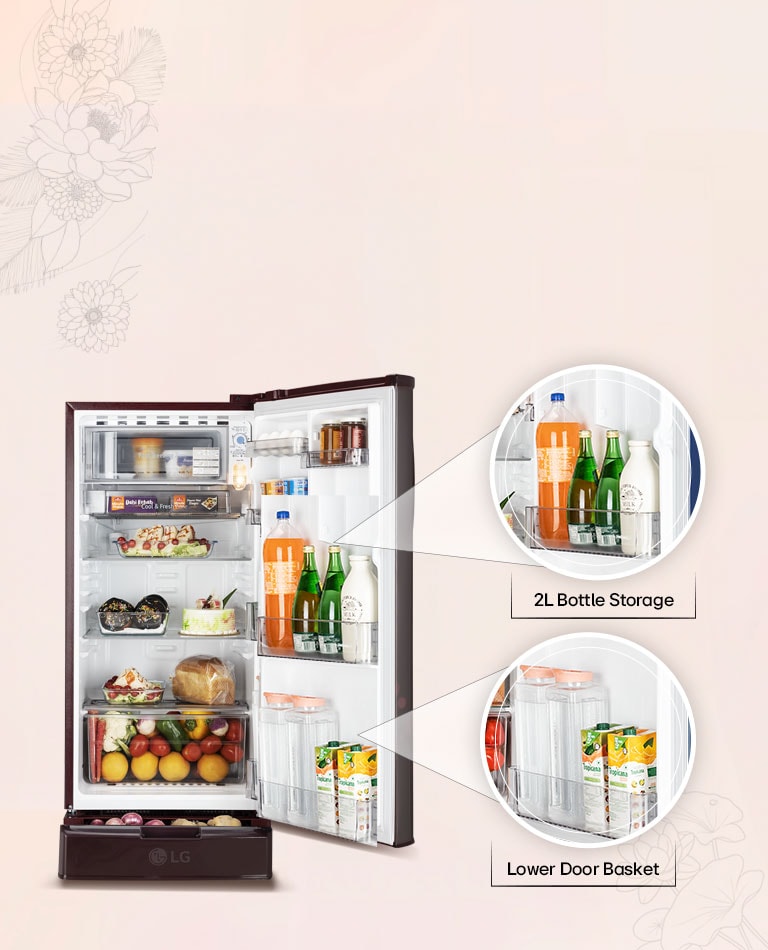 Lower Door Basket and 2L Bottle Storage​