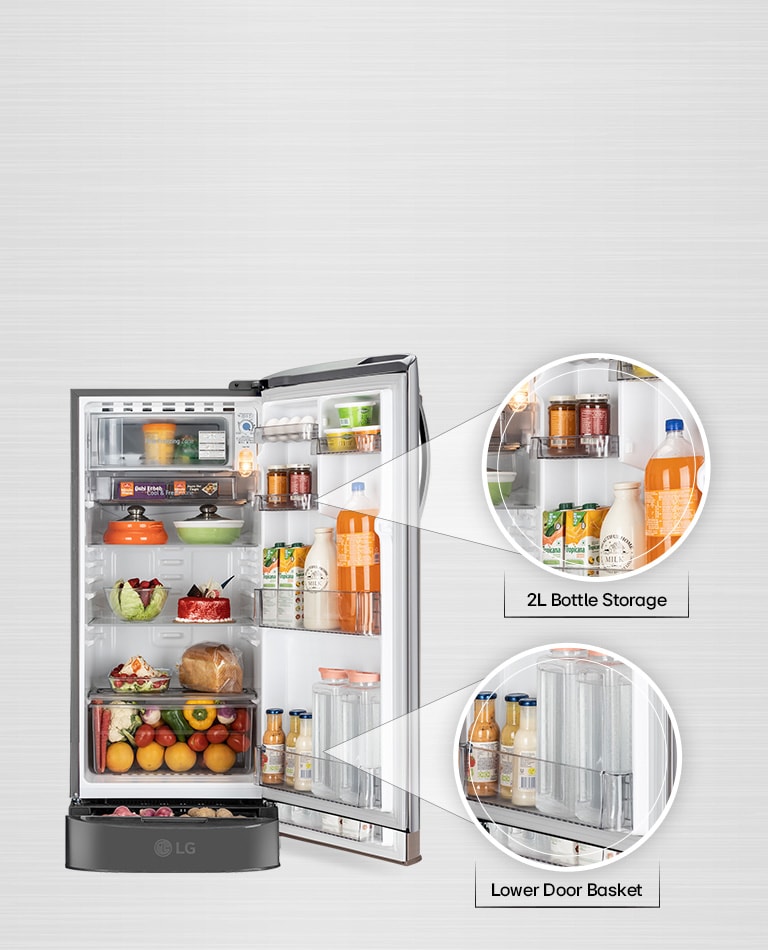 Lower Door Basket and 2L Bottle Storage​