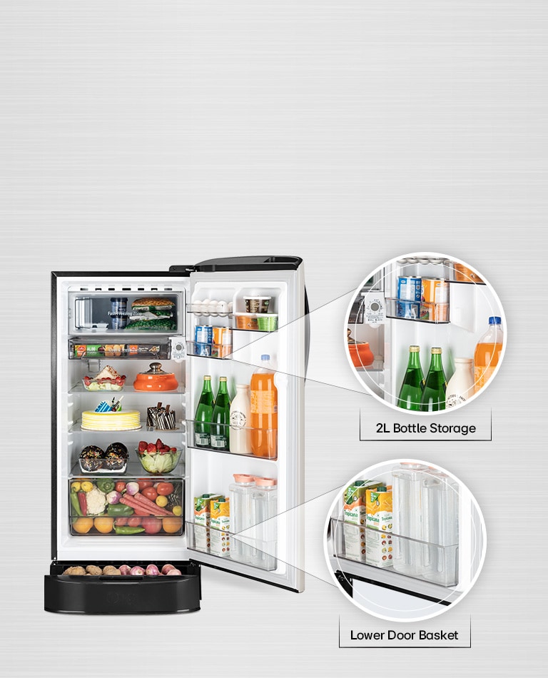 Lower Door Basket and 2L Bottle Storage