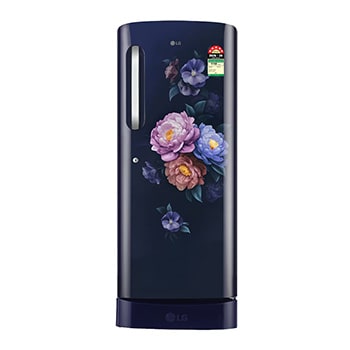 Front view of LG 224L Single Door Refrigerator, Base Stand Drawer, Smart Inverter Compressor​, Royal Spring, 5 Star GLD2356ZARS