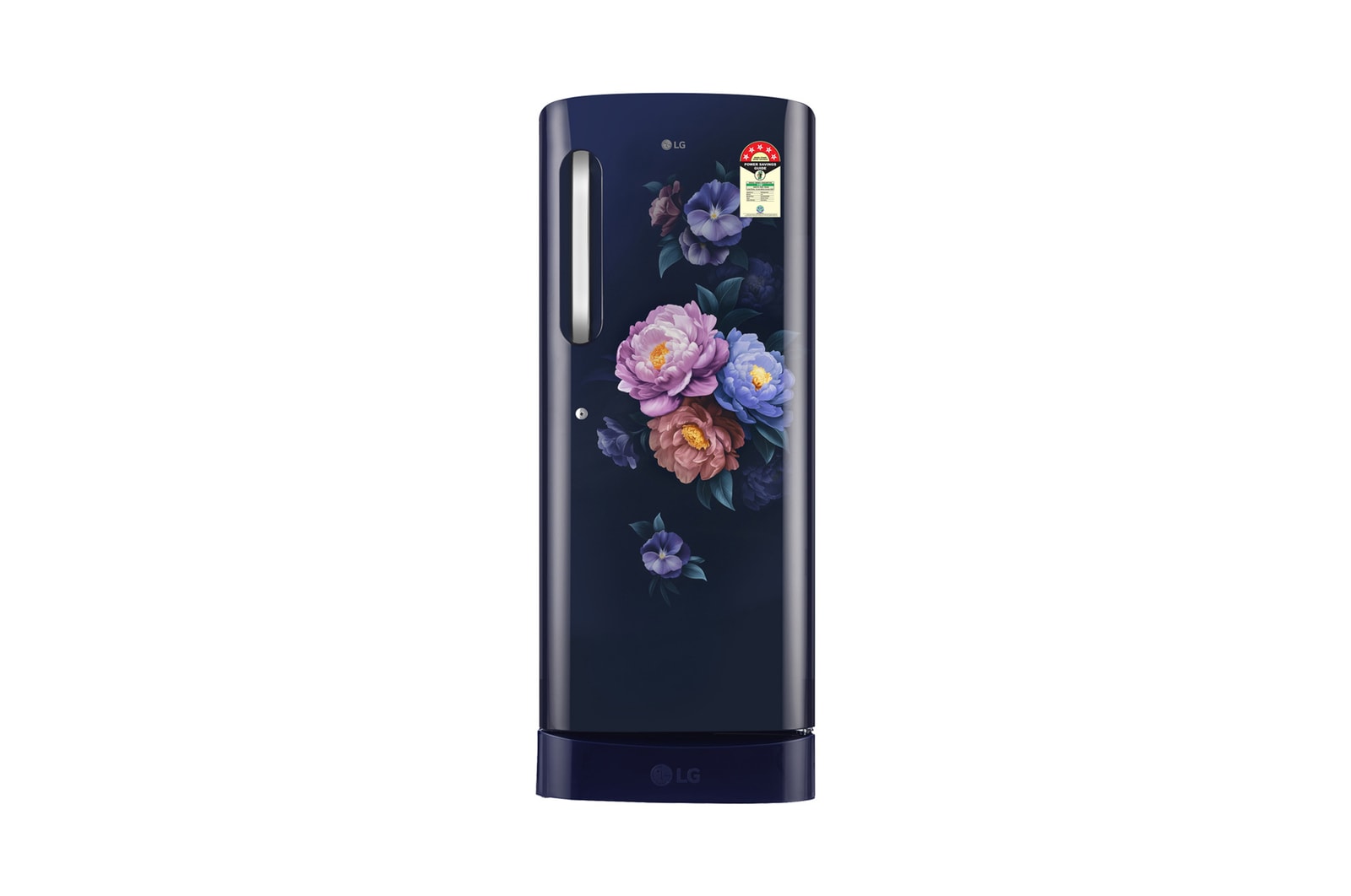 Front view of LG 224L Single Door Refrigerator, Smart Inverter  Compressor, Base Stand drawer, Royal Spring, Auto Smart Connect GLD2356ZARS