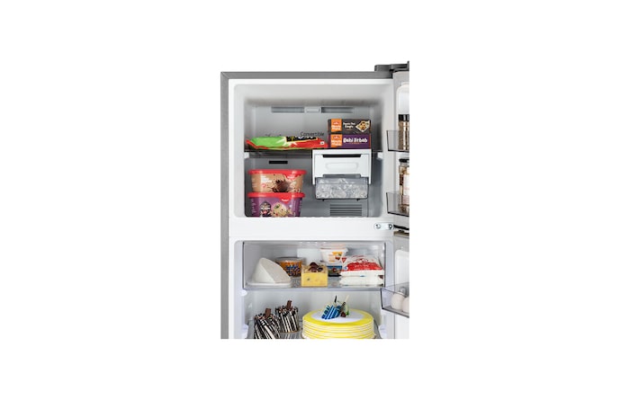 LG 251L Double Door Refrigerator, Convertible, Auto Smart Connect, Smart Inverter Compressor, Multi Air Flow, Radiant Inox, 2 Star, GLT2526XWRI