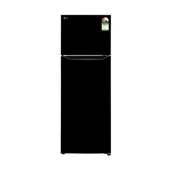 Front view of LG 288 L Double Door Refrigerator, Convertible, Smart Inverter Compressor, Ebony Sheen, 2 Star GLT2926PDES
