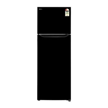 Front view of LG 288 L Double Door Refrigerator, Convertible, Smart Inverter Compressor,  Ebony Sheen, 2 Star GLT2926PDES