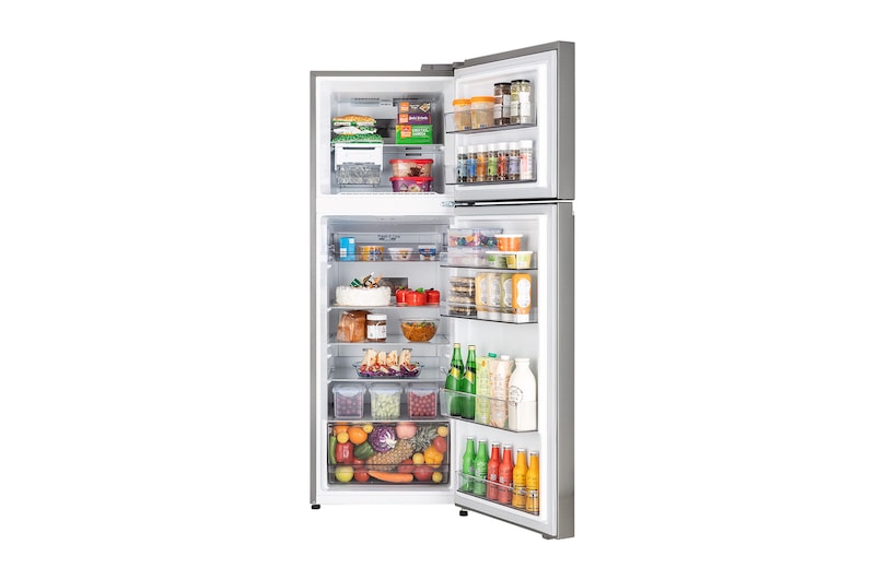 LG 343L Double Door Refrigerator, Convertible, Smart Diagnosis™, Shiny Steel Finish, Dazzle Steel, 2 Star, GLT3426SNDS