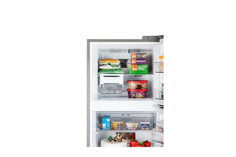 LG 343L Double Door Refrigerator, Convertible, Smart Diagnosis™, Shiny Steel Finish, Dazzle Steel, 2 Star, GLT3426SNDS
