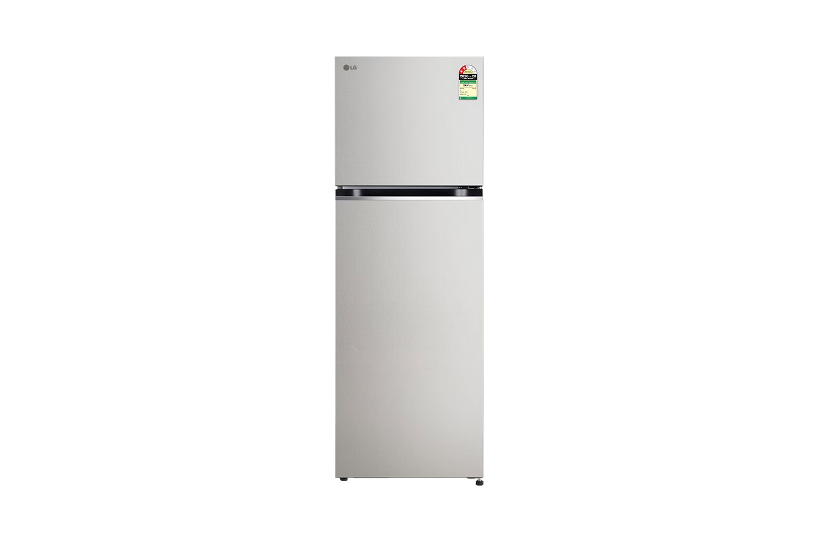 Front view of LG 343L Double Door Refrigerator, Convertible, Smart Diagnosis™, Urban Steel, 2 Star GLT3426SNUS