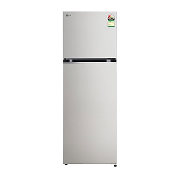 Front view of LG 343L Double Door Refrigerator, Convertible, Smart Diagnosis™, Urban Steel, 2 Star GLT3426SNUS