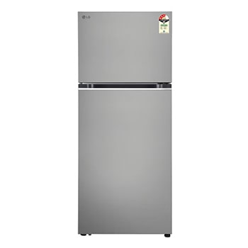 Front view of LG 380L Convertible Double Door Refrigerator in Shiny Steel Finish, 3 Star GLT3836SNPZ