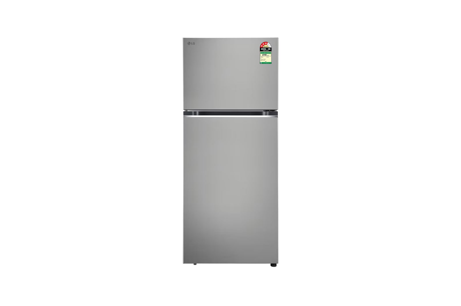 Front view of LG 398L Convertible Double Door Refrigerator in Shiny Steel Finish, 3 Star GLT4036SNPZ