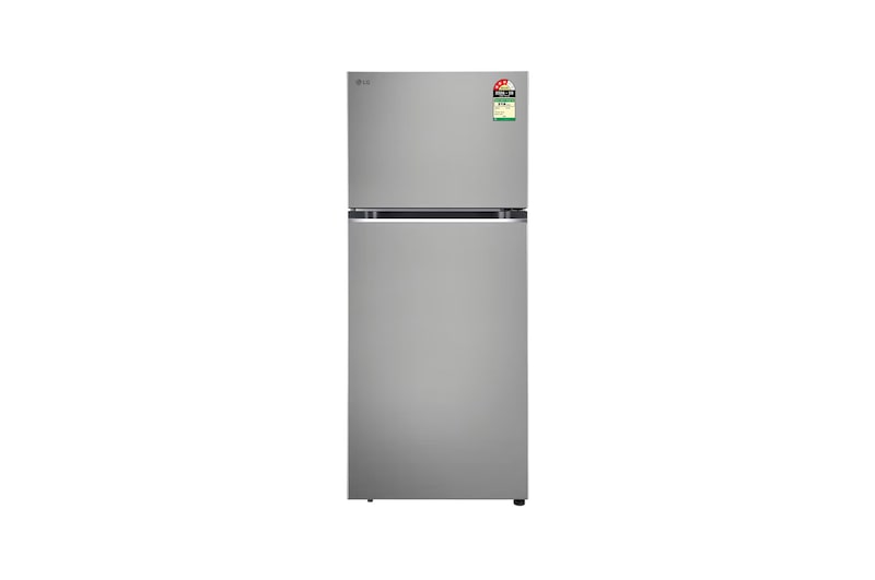Front view of LG 398L Convertible Double Door Refrigerator in Shiny Steel Finish, 3 Star GLT4036SNPZ