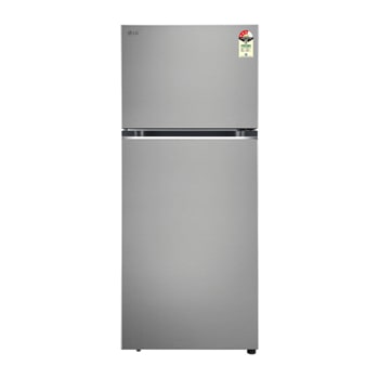 Front view of LG 398L Convertible Double Door Refrigerator in Shiny Steel Finish, 3 Star GLT4036SNPZ
