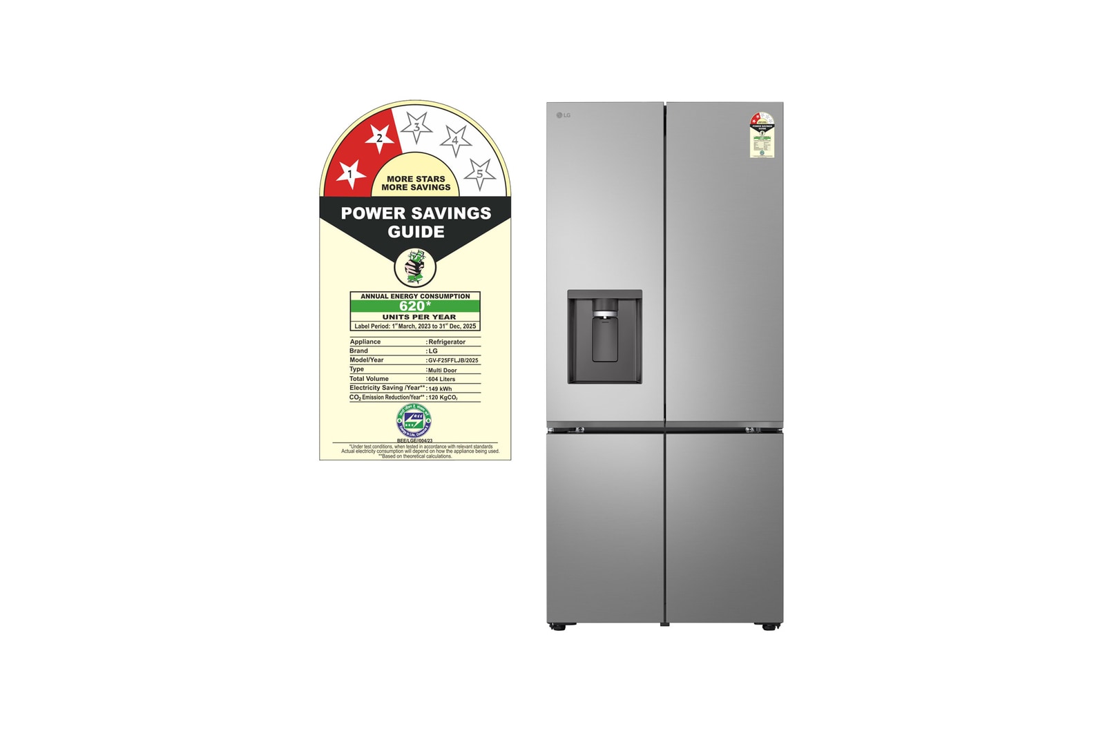 Buy LG 604L French Door Refrigerator - GV-F25FFLJB | LG IN