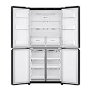 LG 530L, French Door Refrigerator with Smart Inverter Compressor, Multi Air Flow, Linear Cooling, Smart Diagnosis™ with Matte Black Finish, GC-B22FTQVB