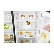 LG 697L Side by Side Refrigerator with Inverter Linear Compressor in Matte Black Color., GC-B247SQUV