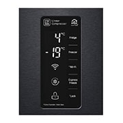 LG 697L Side by Side Refrigerator with Inverter Linear Compressor in Matte Black Color., GC-B247SQUV