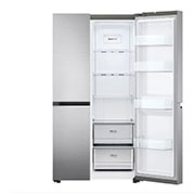 LG 694L, Side by Side Refrigerator with Smart Inverter Compressor, Hygiene Fresh+™, DoorCooling+™, Smart Diagnosis™, GC-B257SLUV