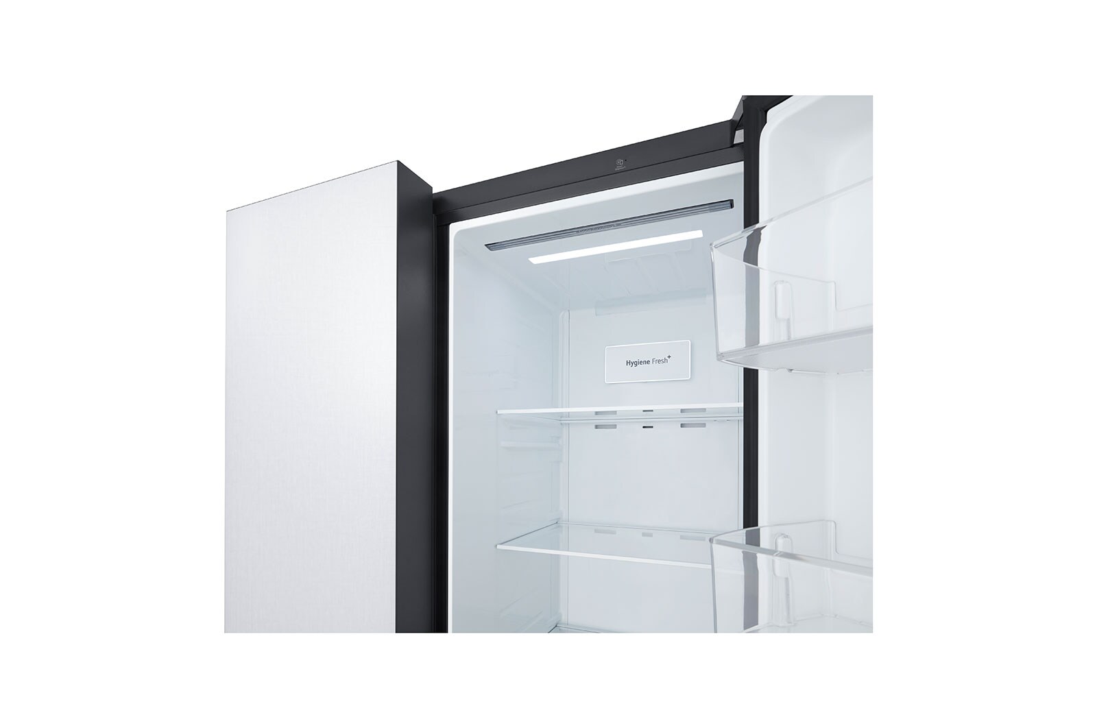 LG 694L, Side by Side Refrigerator with Premium Glass Door, Smart Inverter Compressor, Hygiene Fresh+™, DoorCooling+™, Smart Diagnosis™, GC-B257UGLW