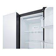 LG 694L, Side by Side Refrigerator with Premium Glass Door, Smart Inverter Compressor, Hygiene Fresh+™, DoorCooling+™, Smart Diagnosis™, GC-B257UGLW