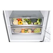 LG 494L, 2 Star, Bottom Freezer, Inverter Linear Compressor, Shiny Steel Finish, Double Door Refrigerator, GC-B569BLCF
