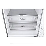 LG 494L, 2 Star, Bottom Freezer, Inverter Linear Compressor, Shiny Steel Finish, Double Door Refrigerator, GC-B569BLCF