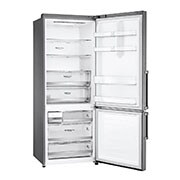 LG 494L, 2 Star, Bottom Freezer, Inverter Linear Compressor, Shiny Steel Finish, Double Door Refrigerator, GC-B569BLCF