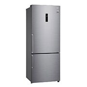 LG 494L, 2 Star, Bottom Freezer, Inverter Linear Compressor, Shiny Steel Finish, Double Door Refrigerator, GC-B569BLCF