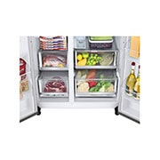 LG Knock Twice, See Inside, 674L InstaView Door-in-Door™, Side-by-Side Refrigerator with Inverter Linear Compressor, DoorCooling+™, GC-X257CSES