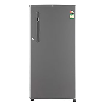 Front view of LG 185L, 2 Star, Dim Grey Finish, Direct Cool Single Door Refrigerator GL-B199ODGC