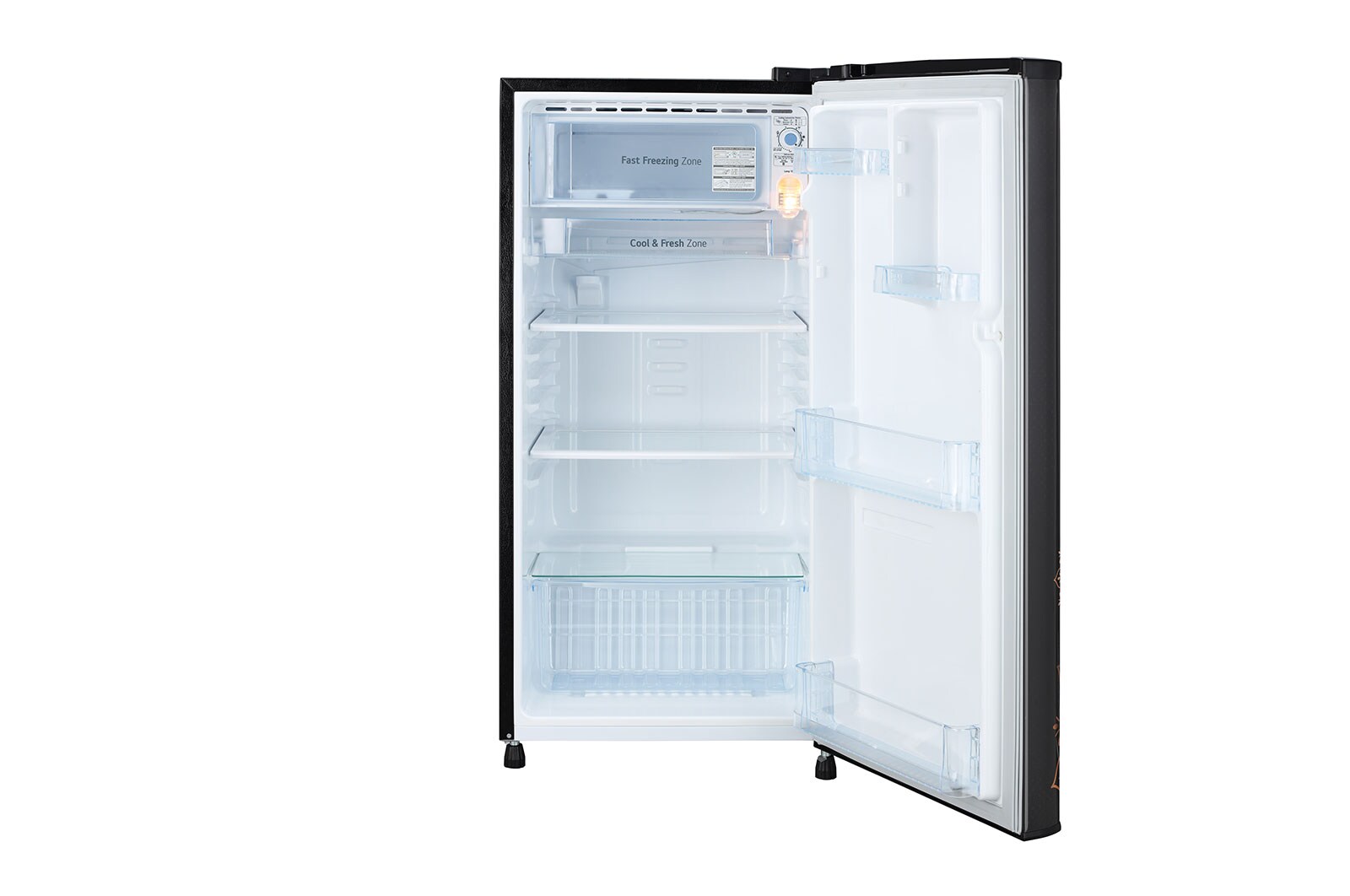 LG 185L, 3 Star, Ebony Regal Finish, Direct Cool Single Door Refrigerator, GL-B199OERD