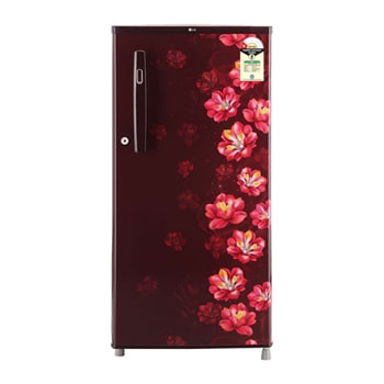 Front view of LG 185L, 1 Star, Dim Gray Finish, Direct Cool Single Door Refrigerator GL-B199OGXB
