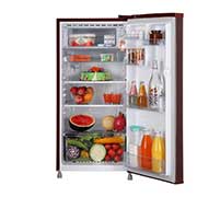 LG 185L Single Door Refrigerator, Anti-Bacterial Gasket, Scarlet Euphoria, 3 Star, GL-B199OSED