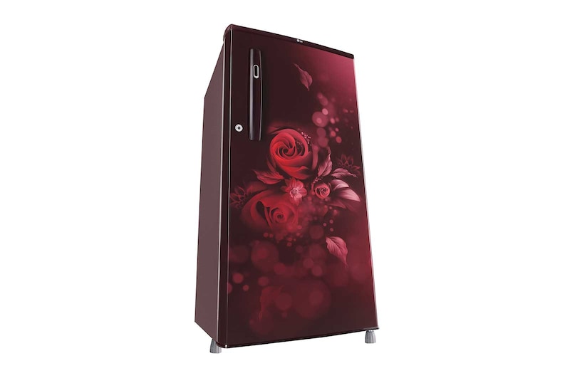 LG 185L Single Door Refrigerator, Anti-Bacterial Gasket, Scarlet Euphoria, 3 Star, GL-B199OSED