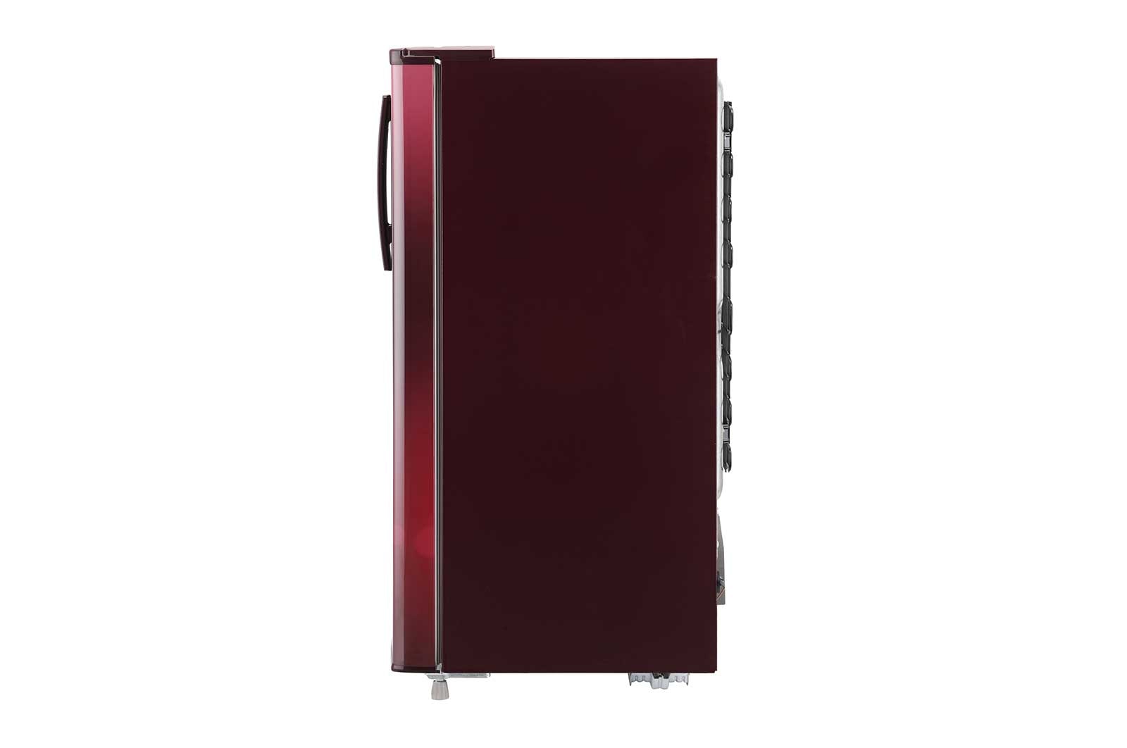 LG 185L Single Door Refrigerator, Anti-Bacterial Gasket, Scarlet Euphoria, 3 Star, GL-B199OSED