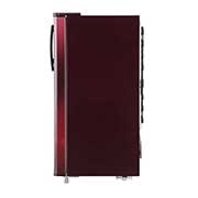 LG 185L Single Door Refrigerator, Anti-Bacterial Gasket, Scarlet Euphoria, 3 Star, GL-B199OSED