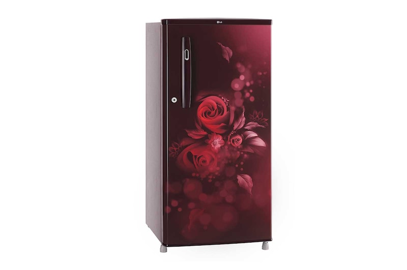 LG 185L Single Door Refrigerator, Anti-Bacterial Gasket, Scarlet Euphoria, 3 Star, GL-B199OSED